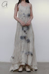 Mutedance 23 Spring/Summer Double-layer halter neck floral dress MD-MD23SS62-LUO Nude 62 PM59